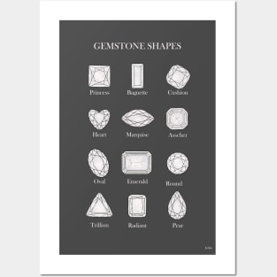 Gemstone shapes Posters and Art